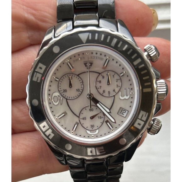 Swiss Legend Karamica Ceramic Men's Watch w/ Swiss Movement and Sapphire Crystal - Picture 2 of 15